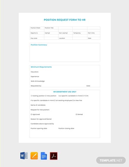 position request form to hr