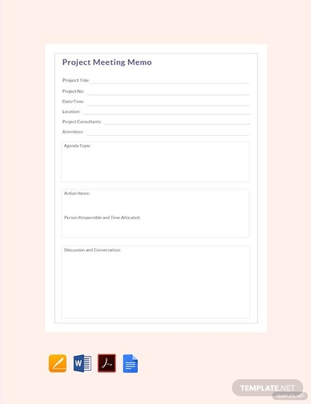 project meeting memo