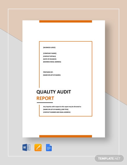quality audit report