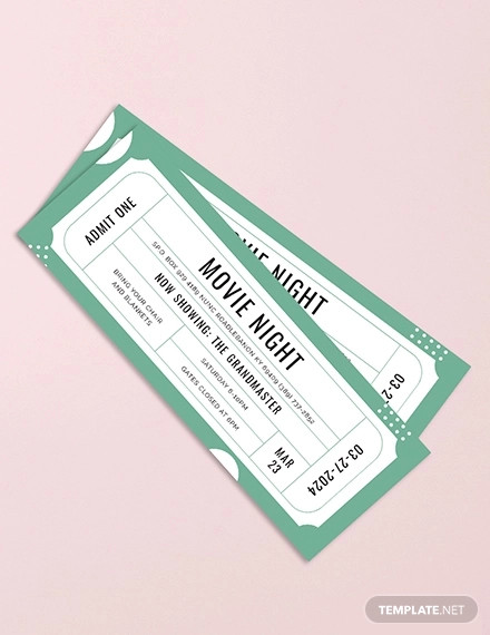raffle movie ticket design