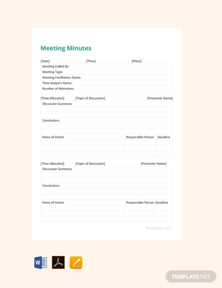 simple meeting minutes