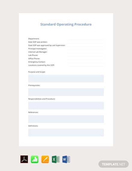 standard operating procedure note example