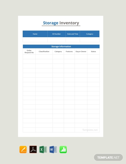 apple numbers templates inventory