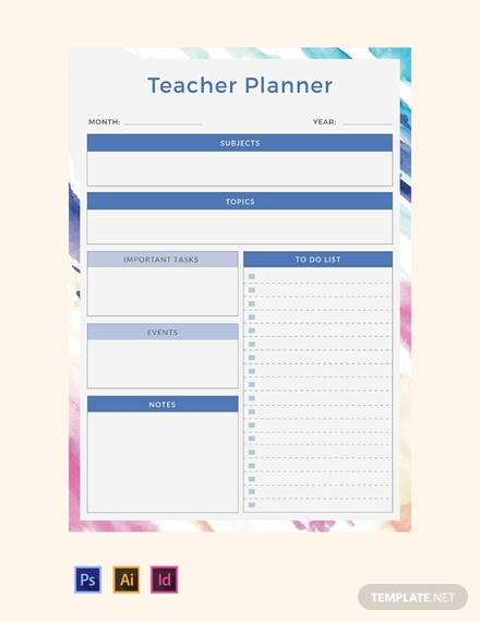 teacher planner template