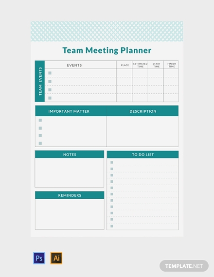 team meeting planner
