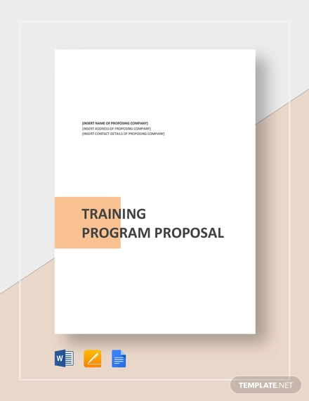 Training Project Proposal Template