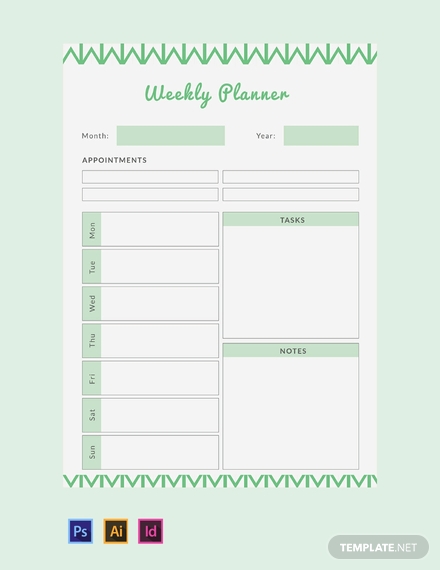 weekly planner template