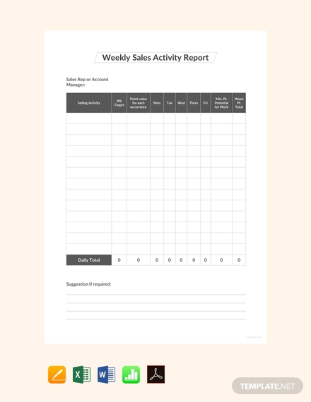 weekly sales activity report1
