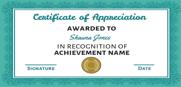 appreciation certificate 1