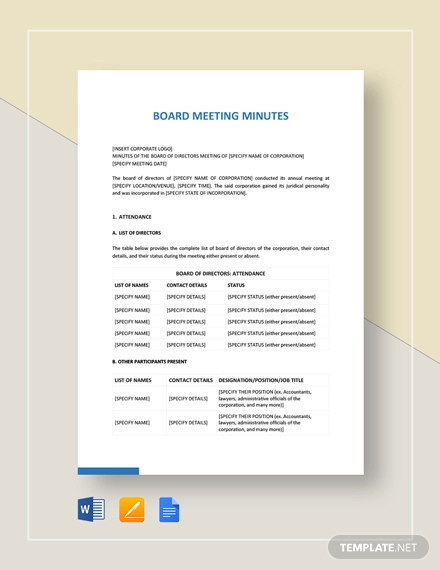 25 Meeting Minutes Examples Google Docs Weord Apple Pages Examples