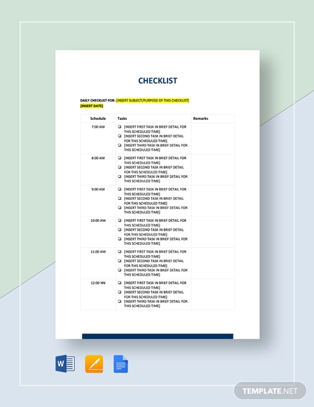 55 Free Checklist Templates For Excel, Word, PDF, Google Docs, and