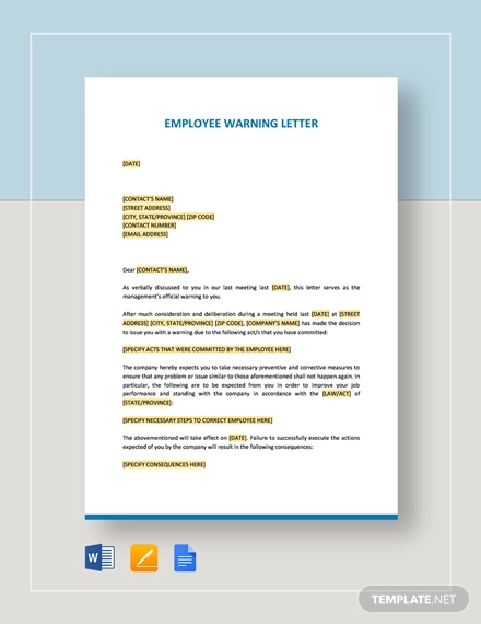 Employees Warning Letter Template from images.examples.com