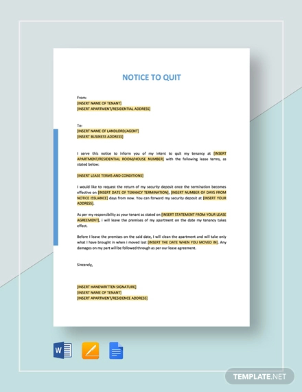 quit notice