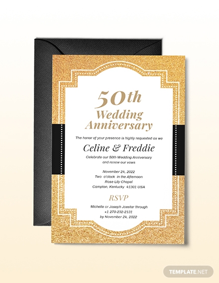 50th wedding anniversary invitation