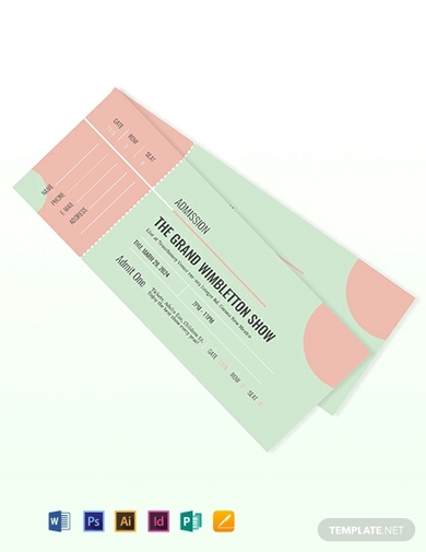 admission ticket template