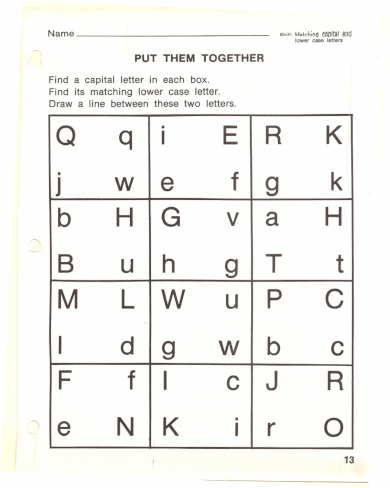 alphabet kindergarten lesson