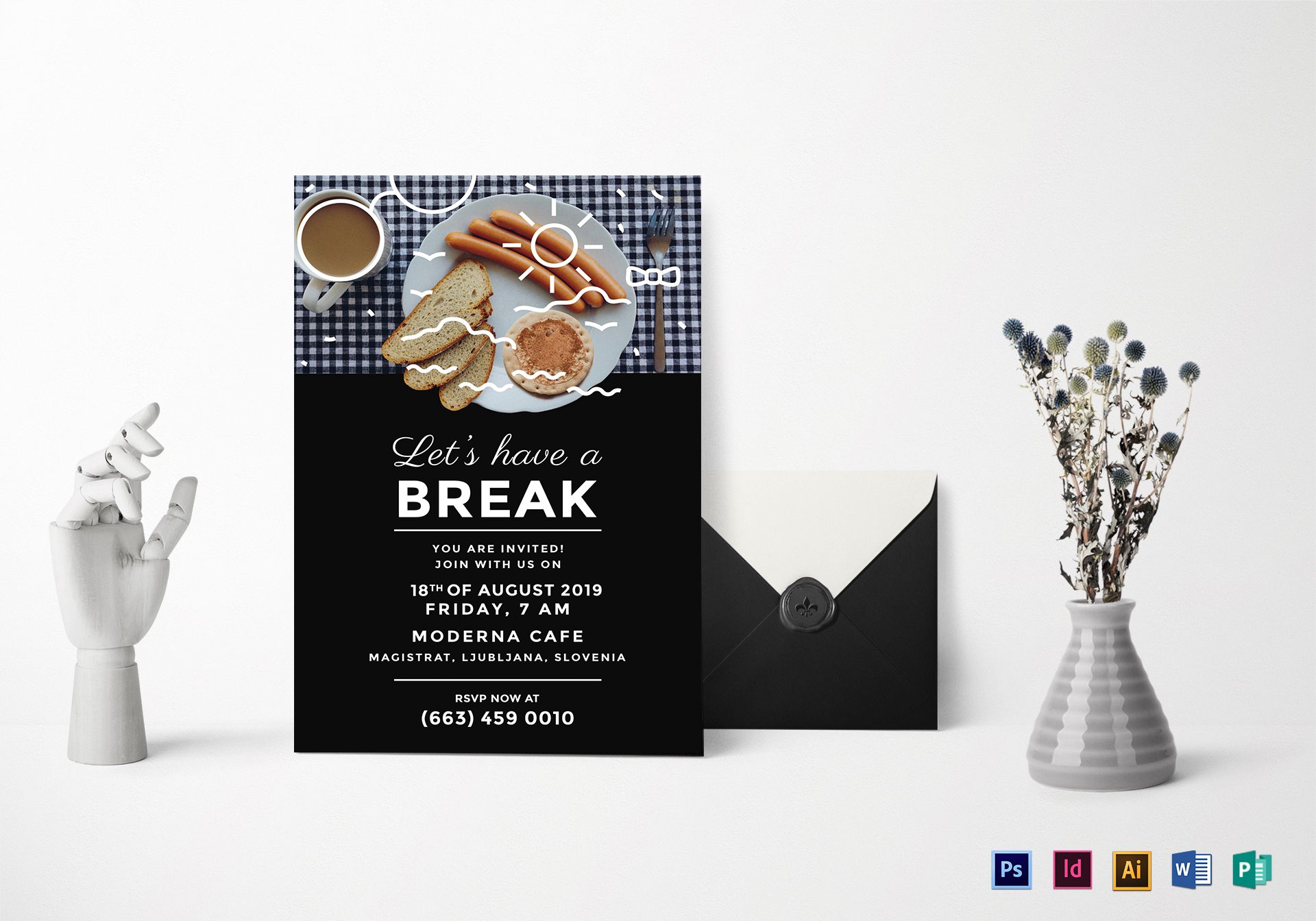 business breakfast invitation template