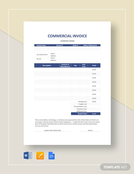 Free Commercial Invoice Template from images.examples.com