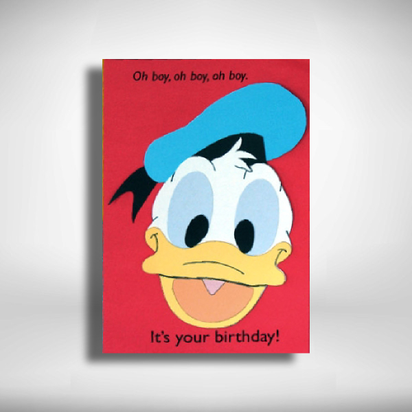 donald duck birthday greeting card