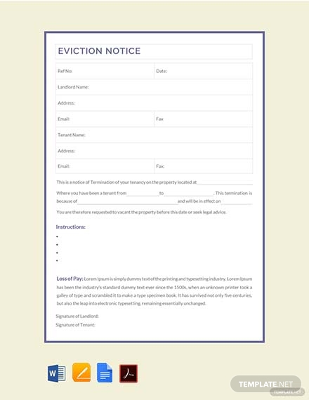 editable eviction notice