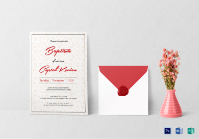 Elegant Baptism Invitation