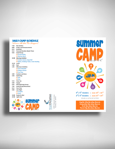 Family Camp Daily Schedule