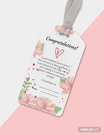 floral gift tag