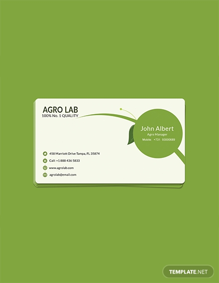 free agriculture business card template