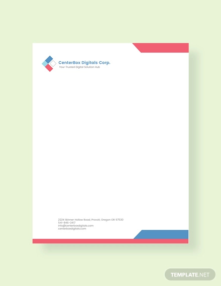 free company letterhead template