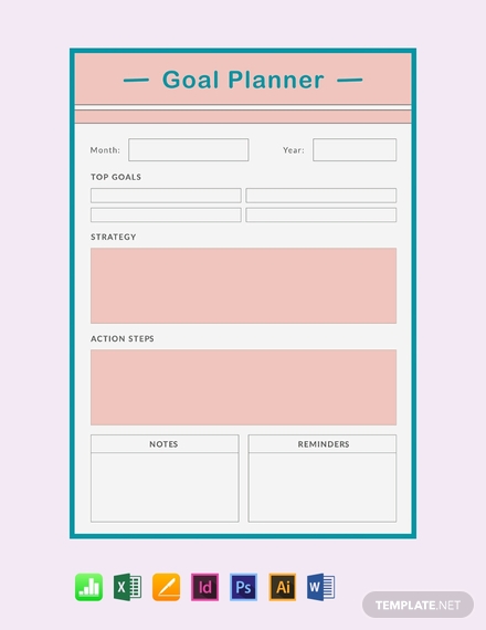 Free Goal Planner Template Main