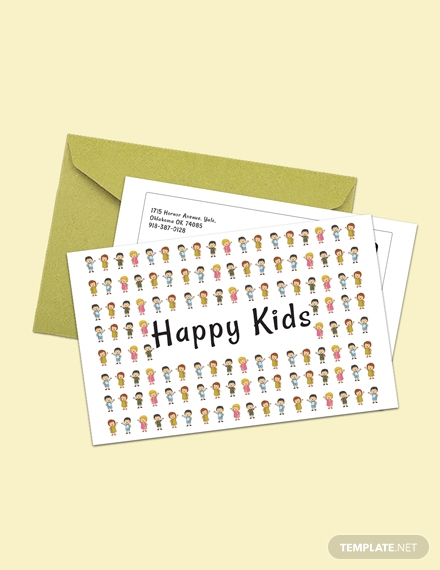 free kids postcard template