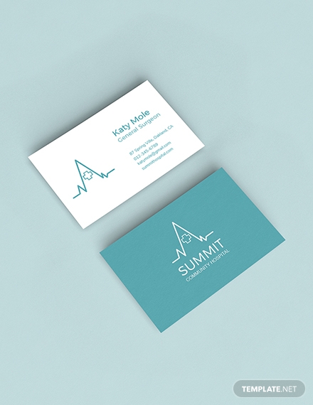 free medical business card template
