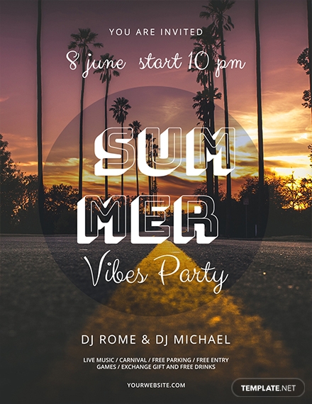 free summer vibes flyer template