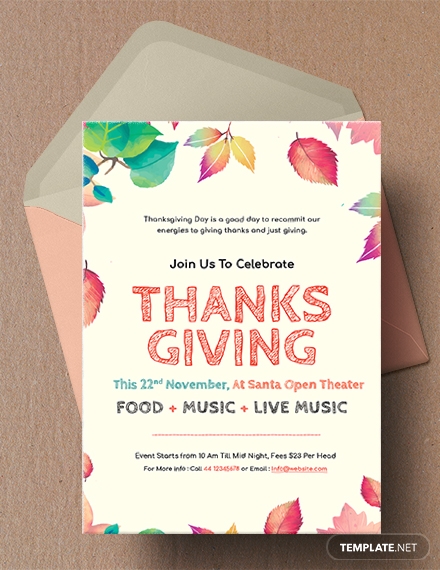free thanksgiving invitation