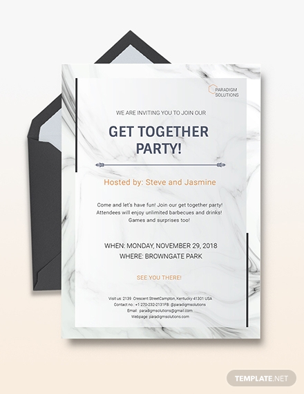 get together party invitation
