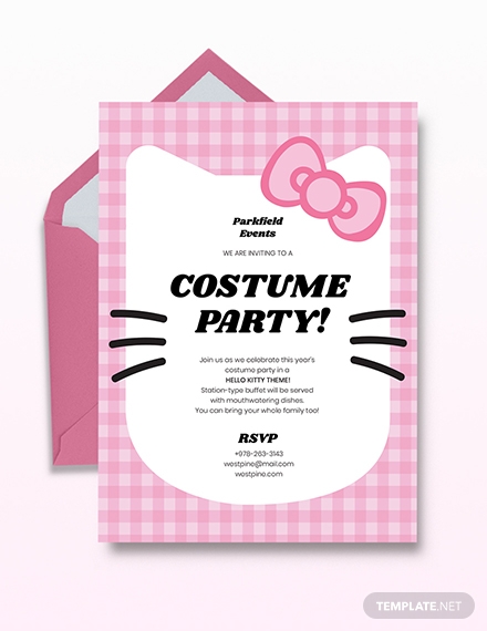 hello kitty party invitation