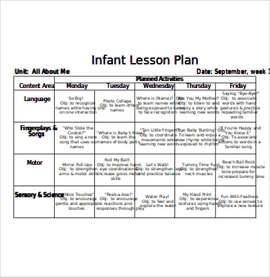 Infant Toddler Lesson Plan Template from images.examples.com