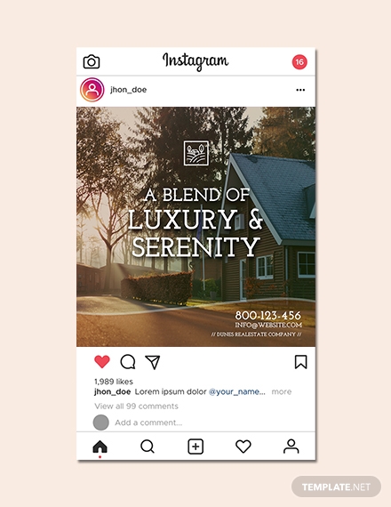 Instagram Real Estate Ads Template