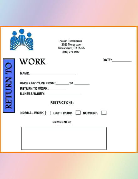 How To Get A Return to Work Doctor s Note How To Get A Return to Work 