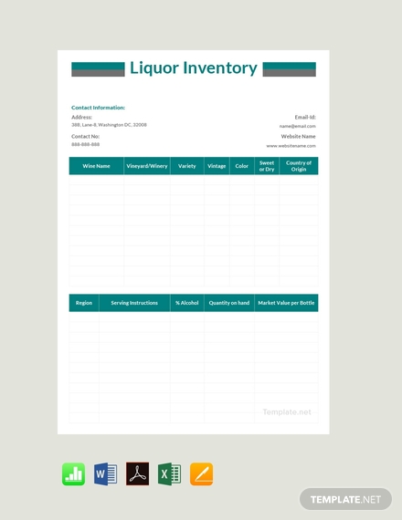 liquor inventory