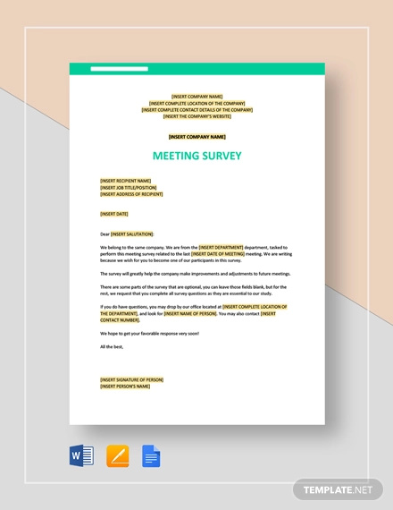 Meeting Survey Template