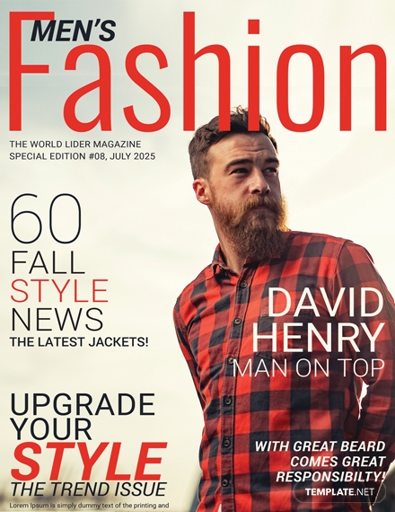 Mens Fashion Magazine Cover 