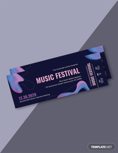 modern music concert ticket