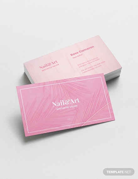 nail artist business card
