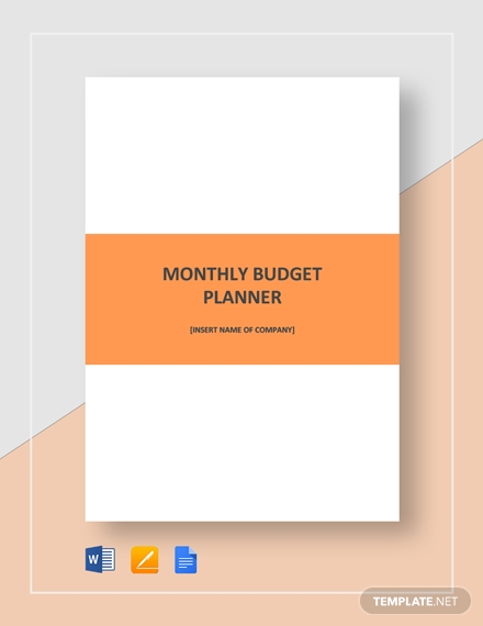 New Real Estate Agent Monthly Budget Planner Template