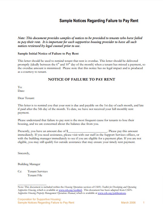 How to Write a Letter of Notice to a Tenant - How to Write a Letter of ...