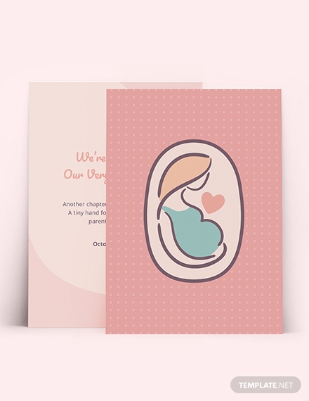 pregnancy announcement card