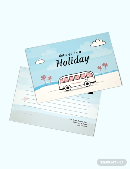 printable holiday postcard