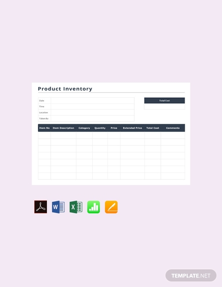 product inventory