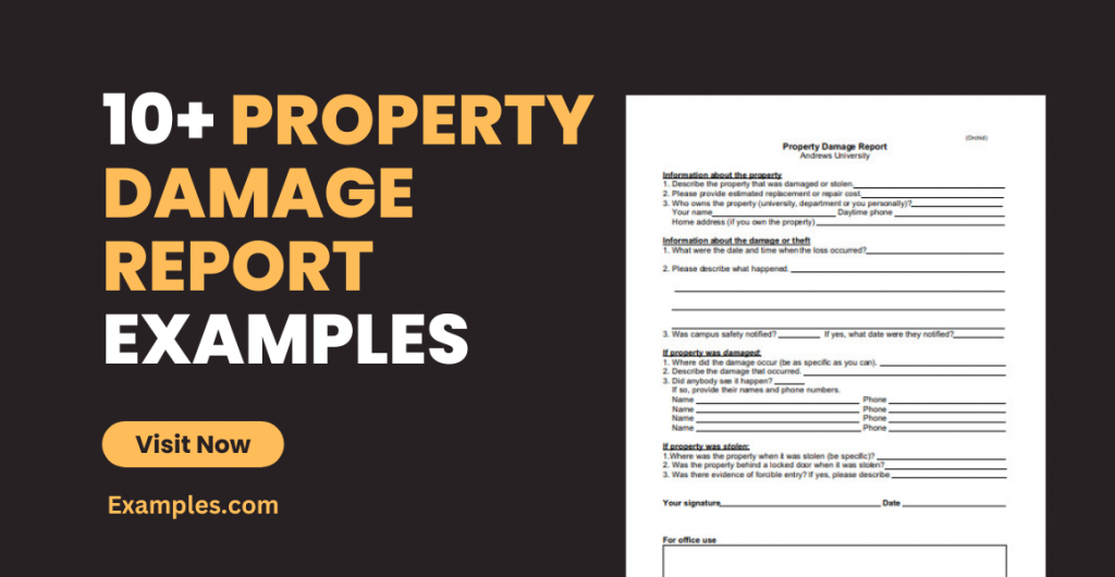Property Damage Report Examples